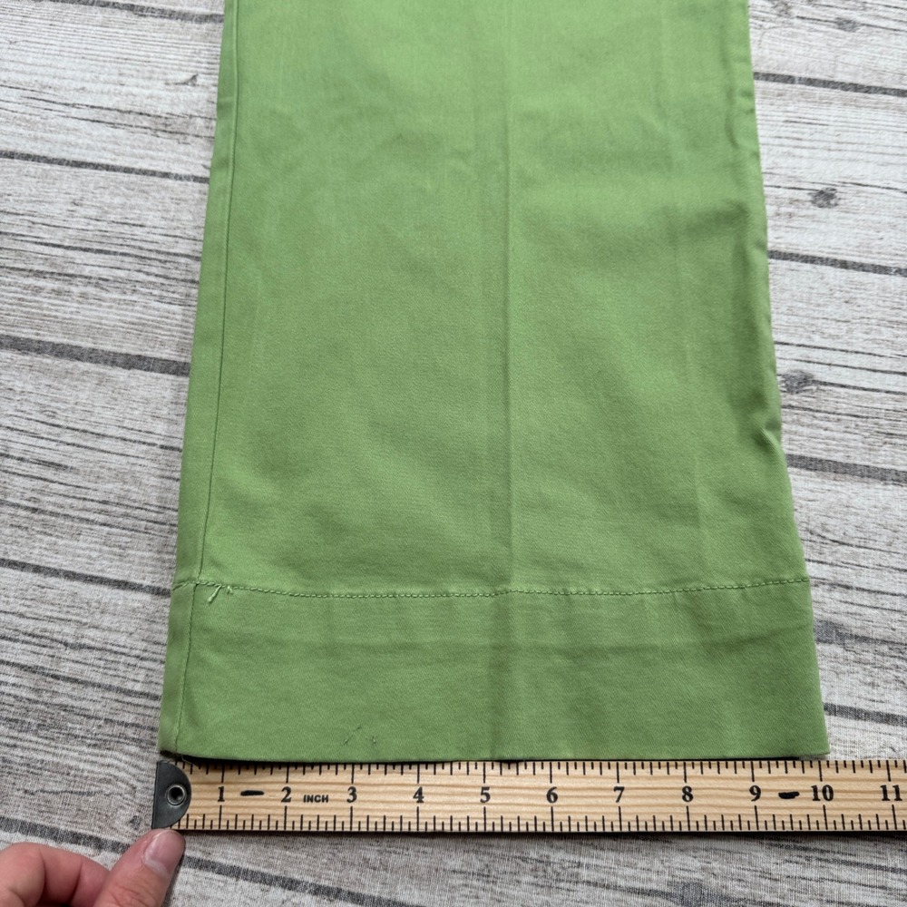 NEW Bagatelle Collection Pants Women's 12 Green Cropped High Rise Wide Leg Baggy - Picture 5 of 9